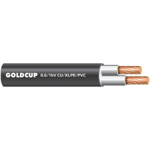 0.6/1 kV Two-Core Unarmoured Cable – Cu/XLPE/PVC