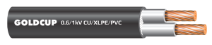 Cáp điện 2 lõi không có giáp bảo vệ 0.6/1 kV - Cu/XLPE/PVC