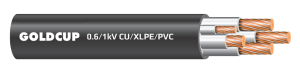 Cáp điện 5 lõi với lõi trung tính nhỏ hơn không có giáp bảo vệ 0.6/1 kV - Cu/XLPE/PVC