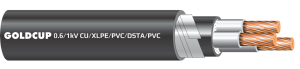 Cáp điện 3 lõi có giáp bảo vệ (cáp ngầm) 0.6/1 kV - Cu/XLPE/PVC/DSTA/PVC