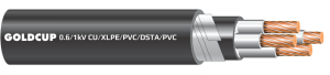 Cáp điện 4 lõi có giáp bảo vệ (cáp ngầm) 0.6/1 kV - Cu/XLPE/PVC/DSTA/PVC