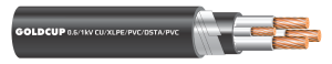 Cáp điện 4 lõi với lõi trung tính nhỏ hơn có giáp bảo vệ (cáp ngầm) 0.6/1 kV - Cu/XLPE/PVC/DSTA/PVC