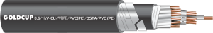 Cáp thông tin tín hiệu có giáp bảo vệ (cáp ngầm) 0.6/1 kV - Cu/PE/PVC(PE)/DSTA/PVC(PE)