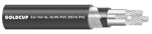 Cáp điện 4 lõi ruột nhôm với lõi trung tính nhỏ hơn có giáp bảo vệ (cáp ngầm) 0.6/1 kV - AL/XLPE/PVC/DSTA/PVC